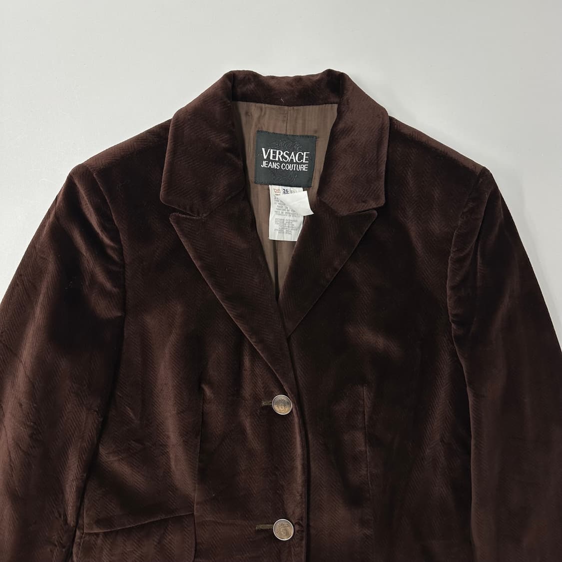 베르사체 벨벳 헤링본 메두사 버튼 자켓 상품이미지3