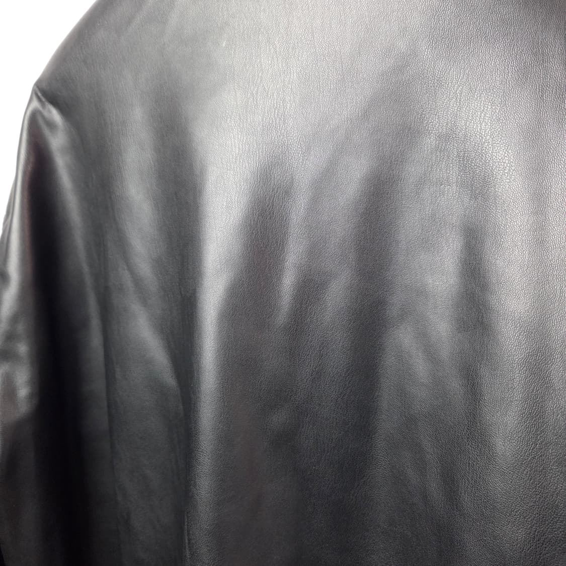 남 77 자라 A급 에코 레더 봄버 블루종 가죽 자켓 상품이미지8