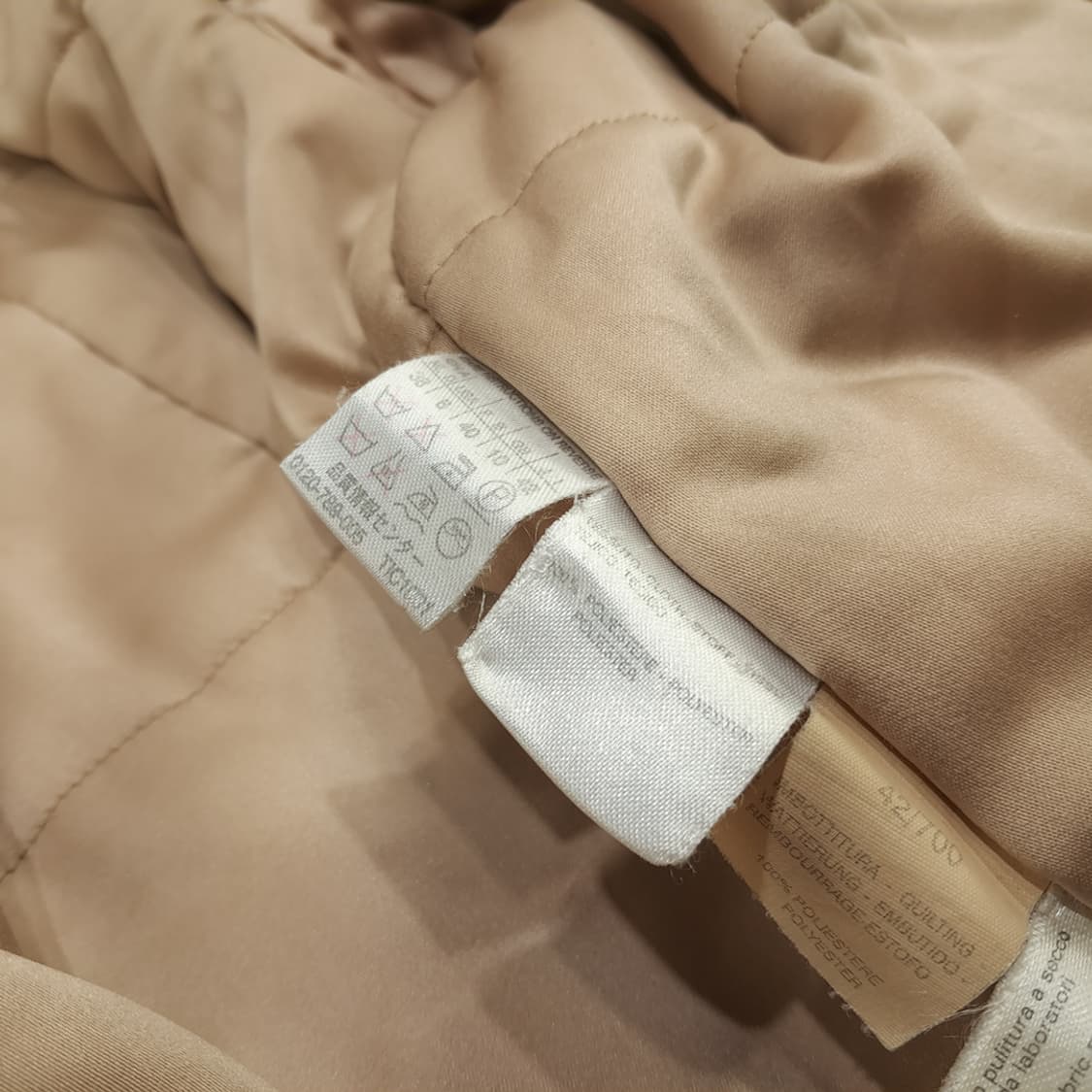 CN700W M 막스마라 베이지 이태리 밍크 카라 코트 상품이미지6