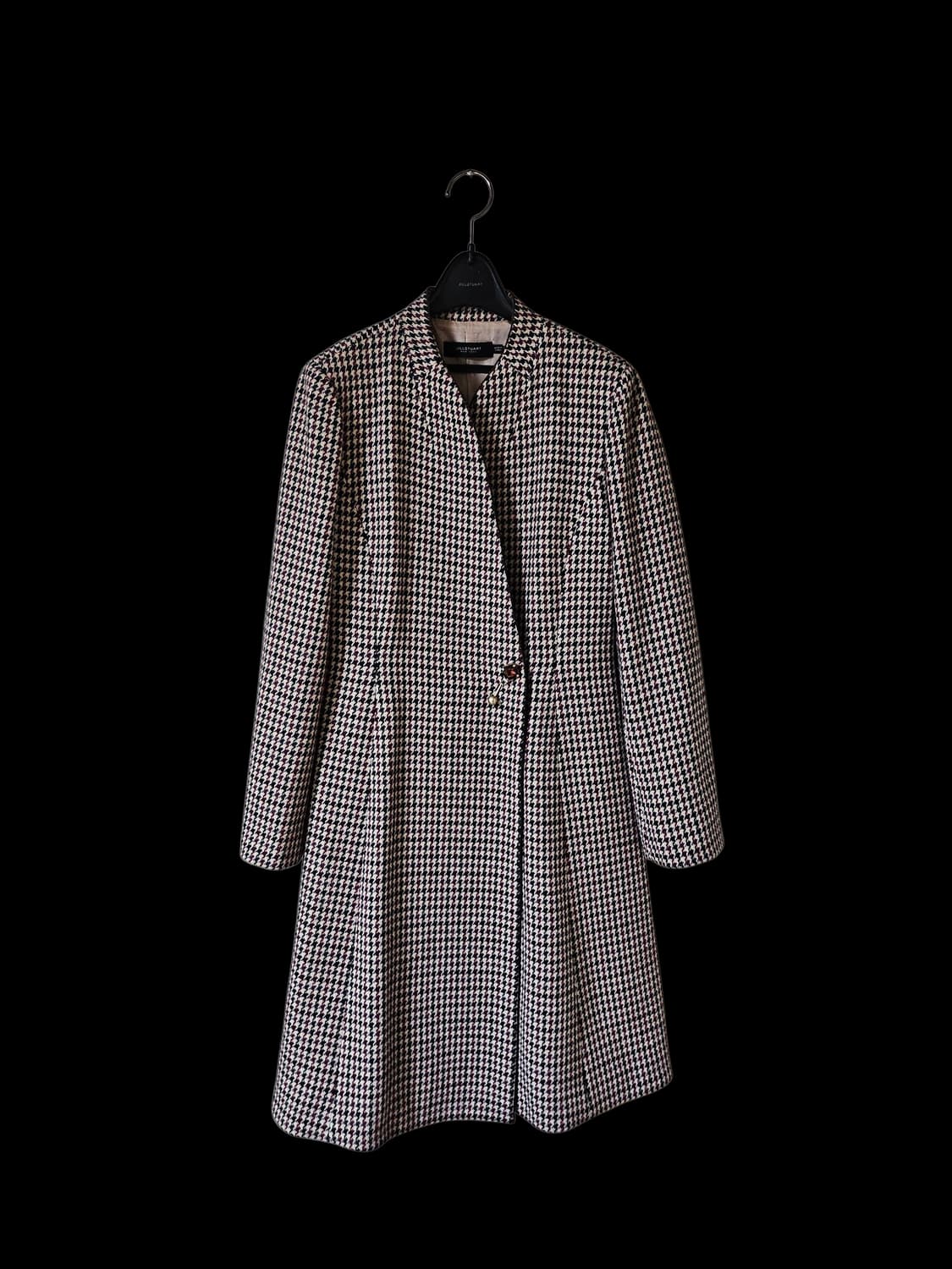 질스튜어트뉴욕 울혼방 하운드투스 체크 여성 롱코트 88 M/상태좋음 상품이미지8