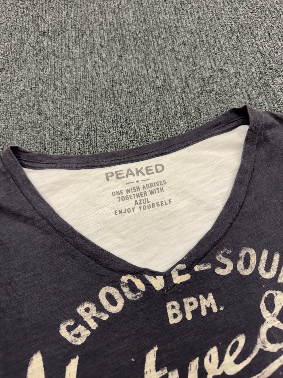 M)Japanese vintage Y2K 빈티지 레터링 여성 브이넥 롱슬 상품이미지7