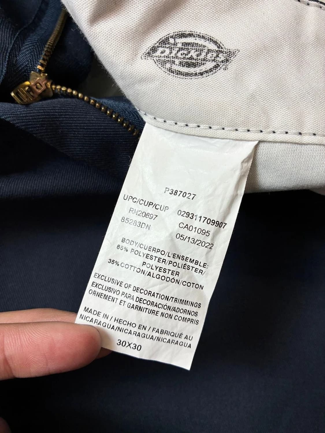 디키즈 22ss 더블니 코튼 와이드 워크 팬츠 PN7300 상품이미지10