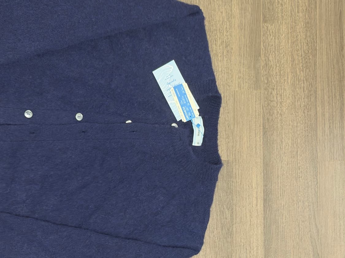 [2] 웨이비니스 모헤어 텍스쳐 라운드 가디건 딥네이비 상품이미지7