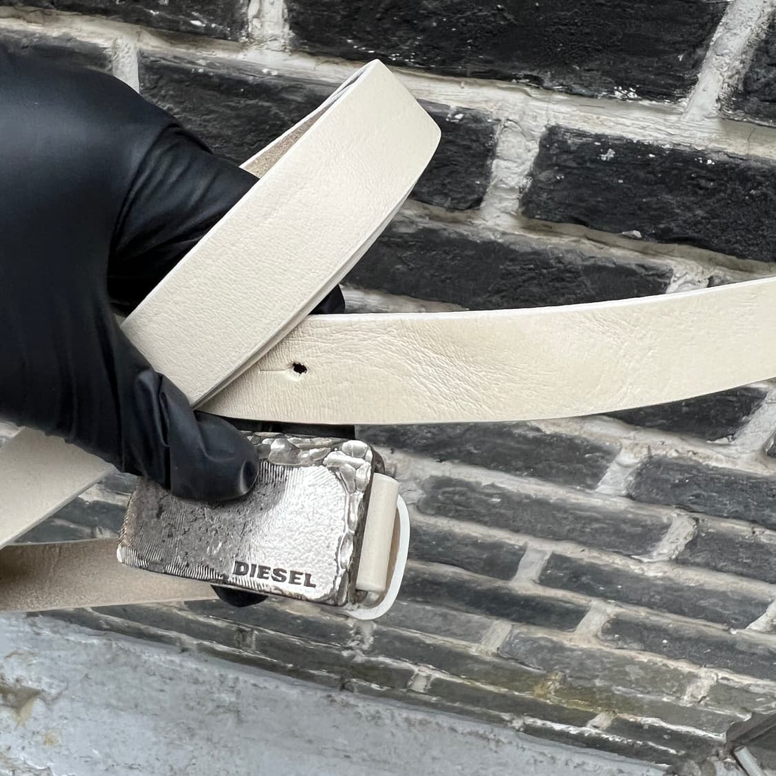 디젤 해머드 실버 버클 벨트 상품이미지3