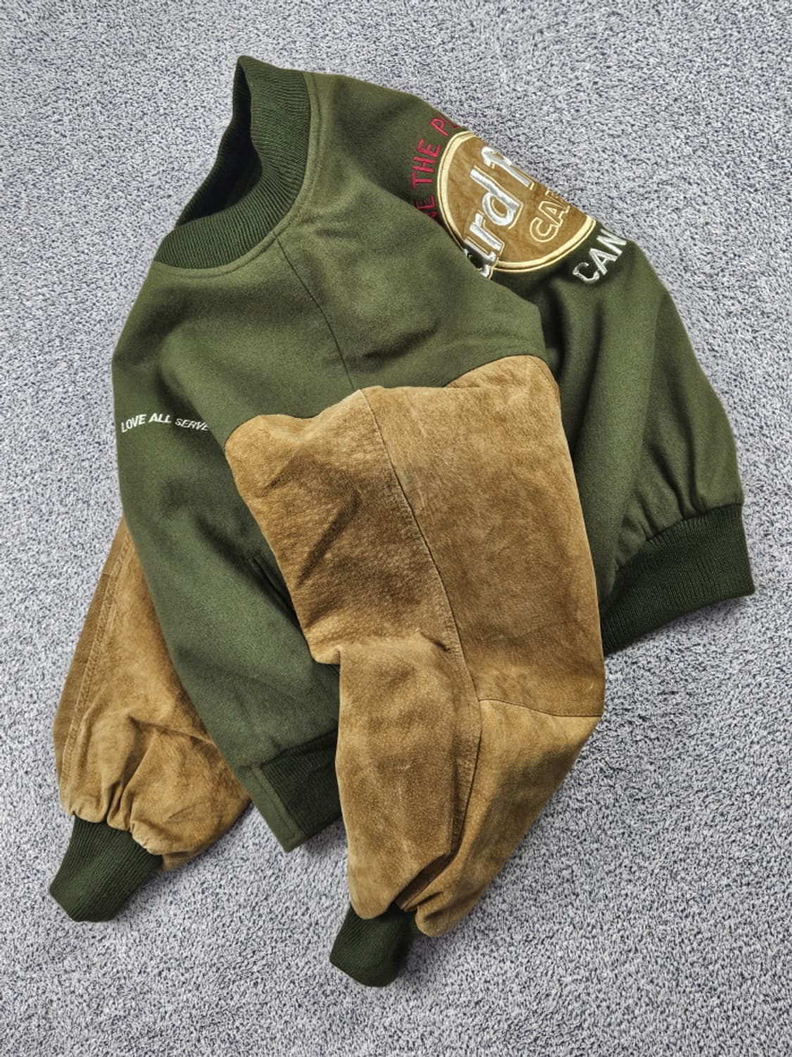 90's 하드락카페 칸쿤 배색 바시티 자켓 ( L ) / 10100 상품이미지4