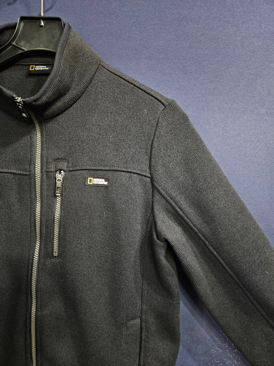 내셔널지오그래픽 다크그레이 남성 슬림핏 95 기모 집업자켓  상품이미지4
