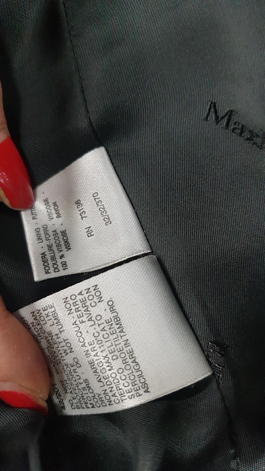 MaxMara 블랙 알파카 롱 코트 상품이미지6