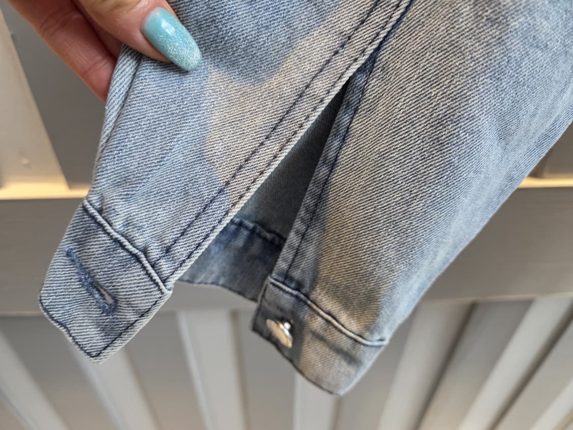 레터링 데님셔츠 상품이미지8