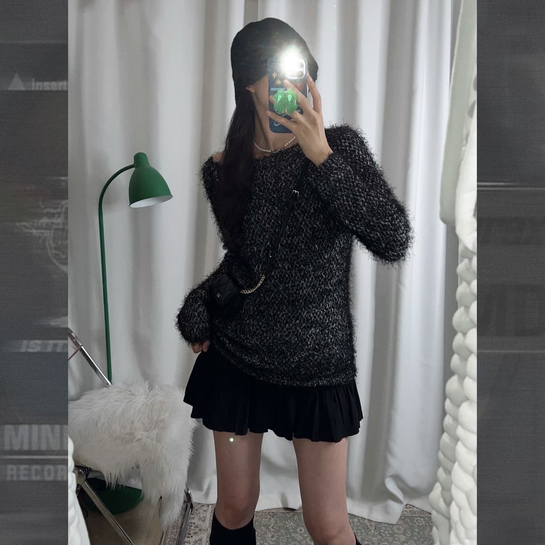 블랙 오레오 퍼 니트 상품이미지1