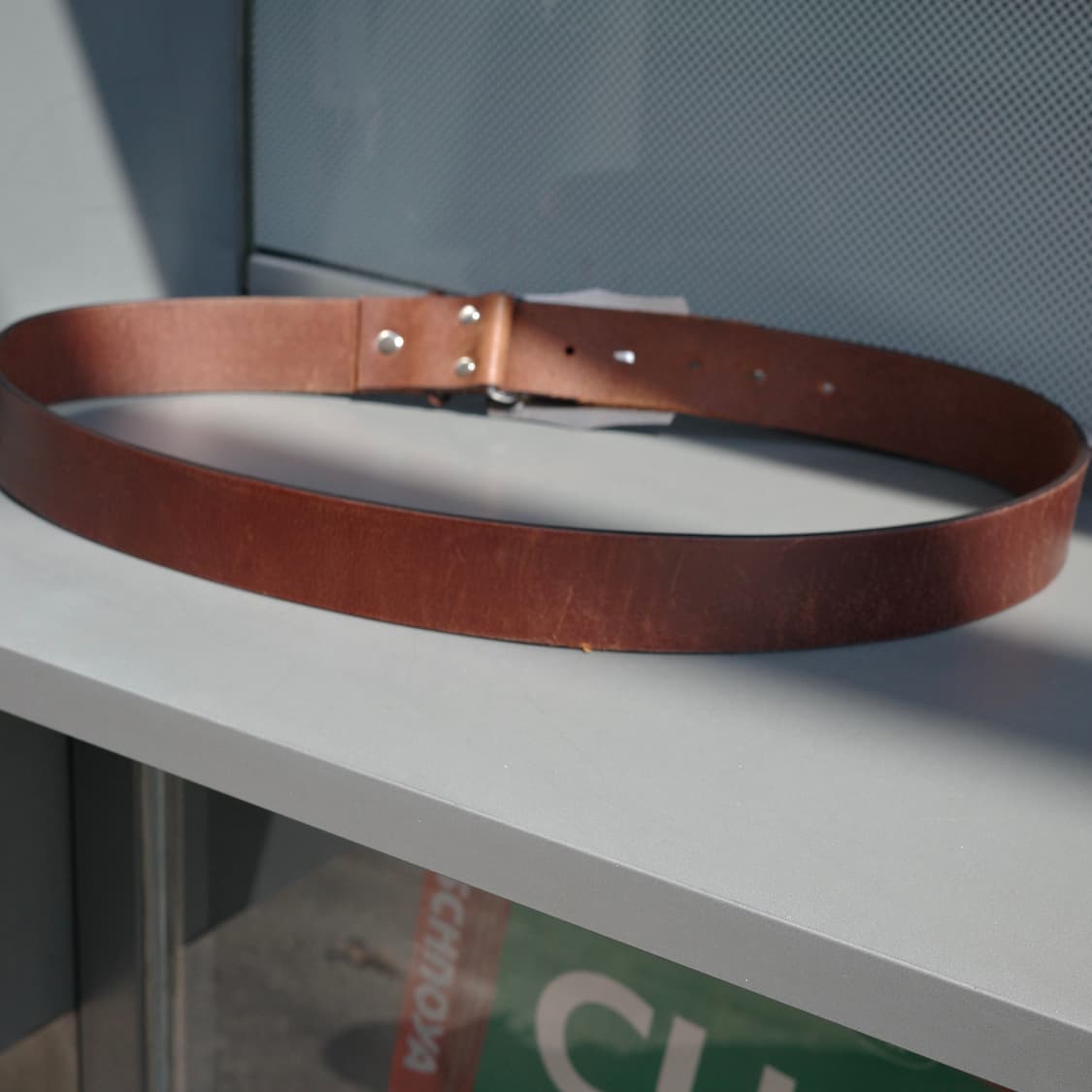 빈티지 홀스앤슈 웨스턴 빅 버클 레더 벨트 상품이미지4