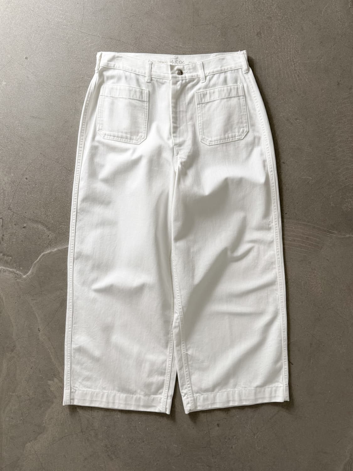 45RPM Japan White Denim Wide Pants 상품이미지4