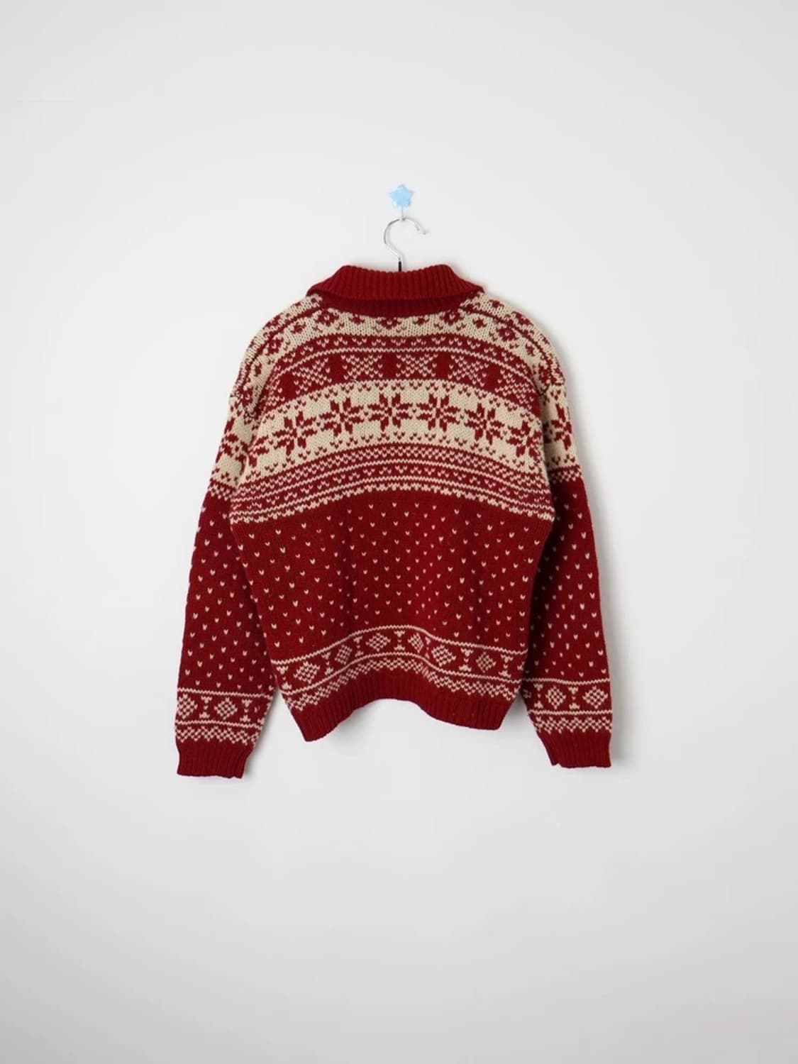 Vintage Nordic Knit Hook Cardigan 상품이미지2