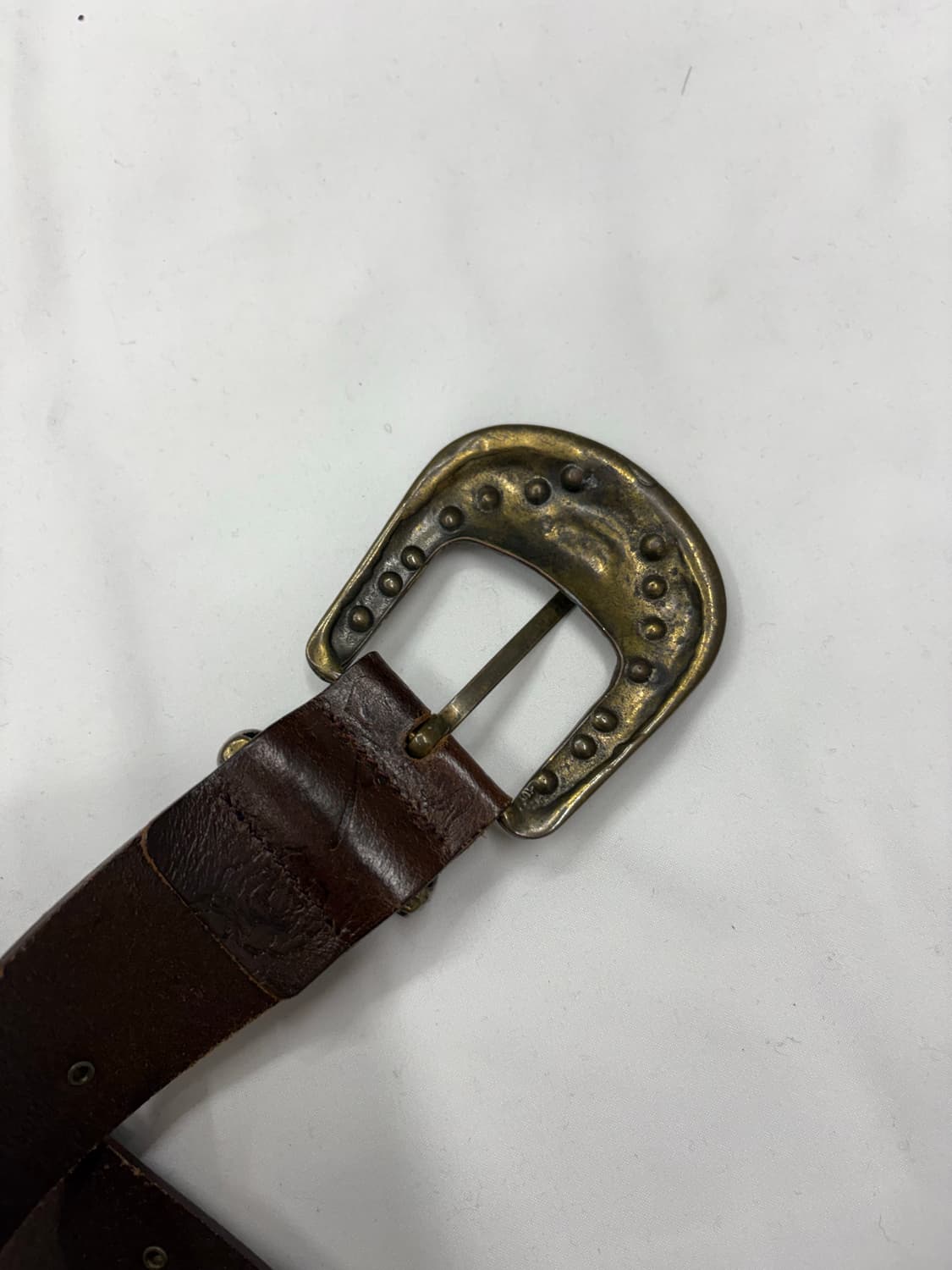 빈티지 웨스턴 스터드 레더 벨트 상품이미지4