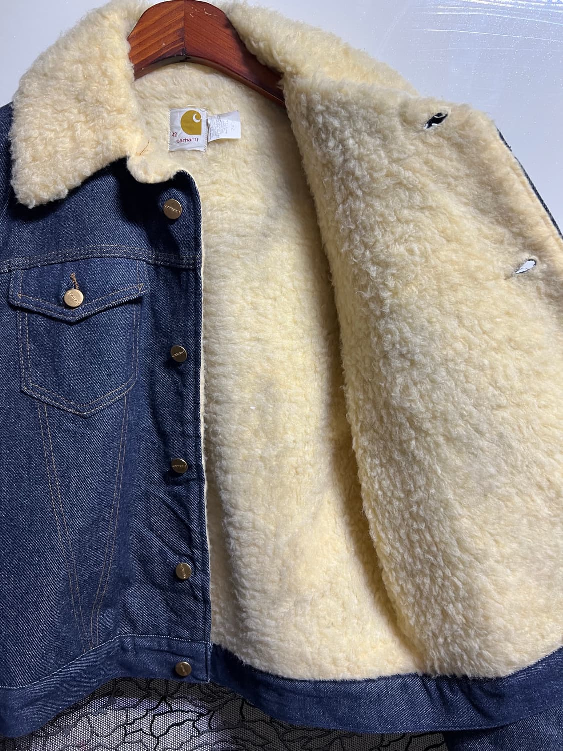 빈티지 칼하트 데님 쉐르파 자켓 상품이미지6