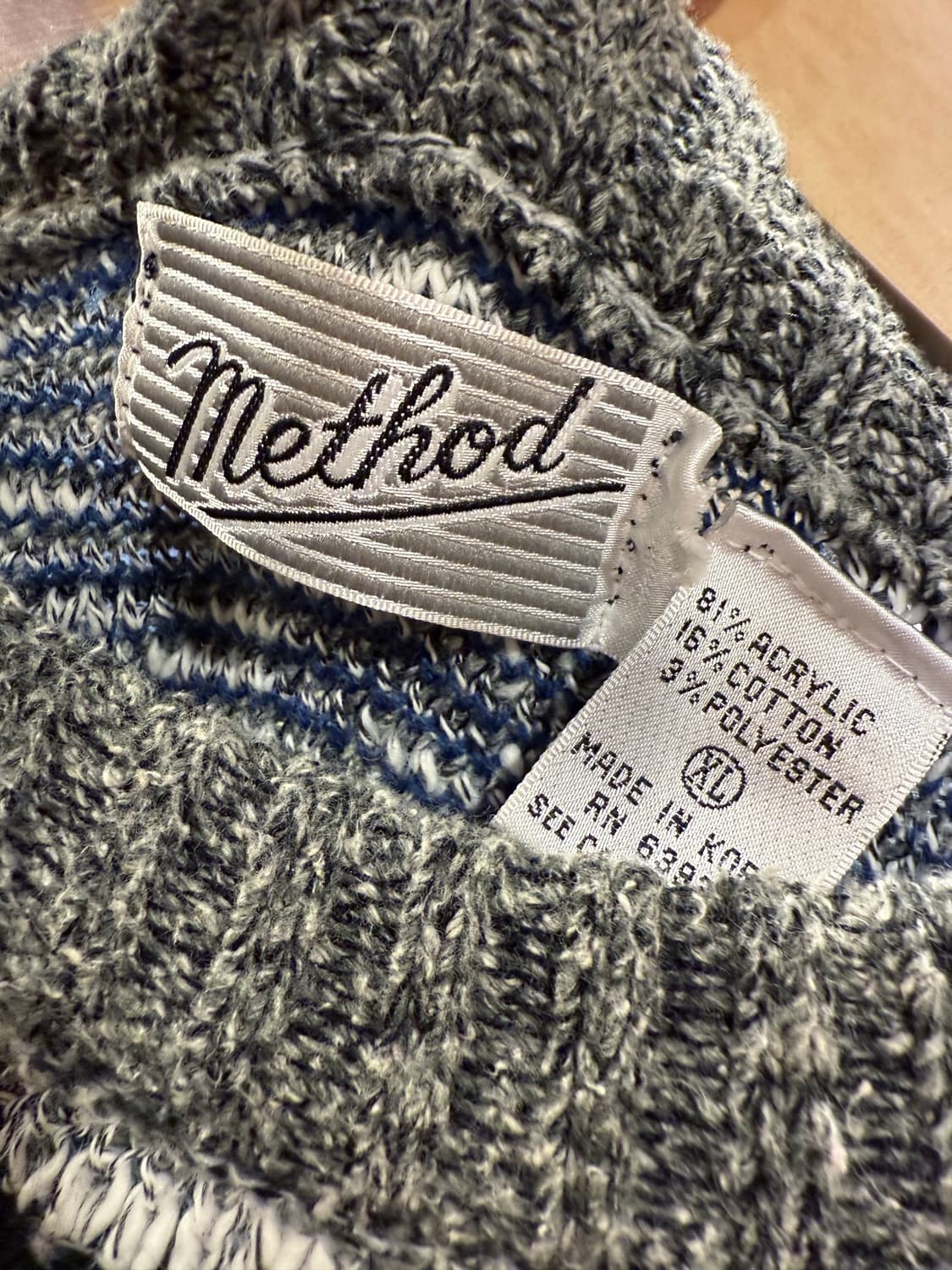 빈티지 그레이 패턴 니트 상품이미지2