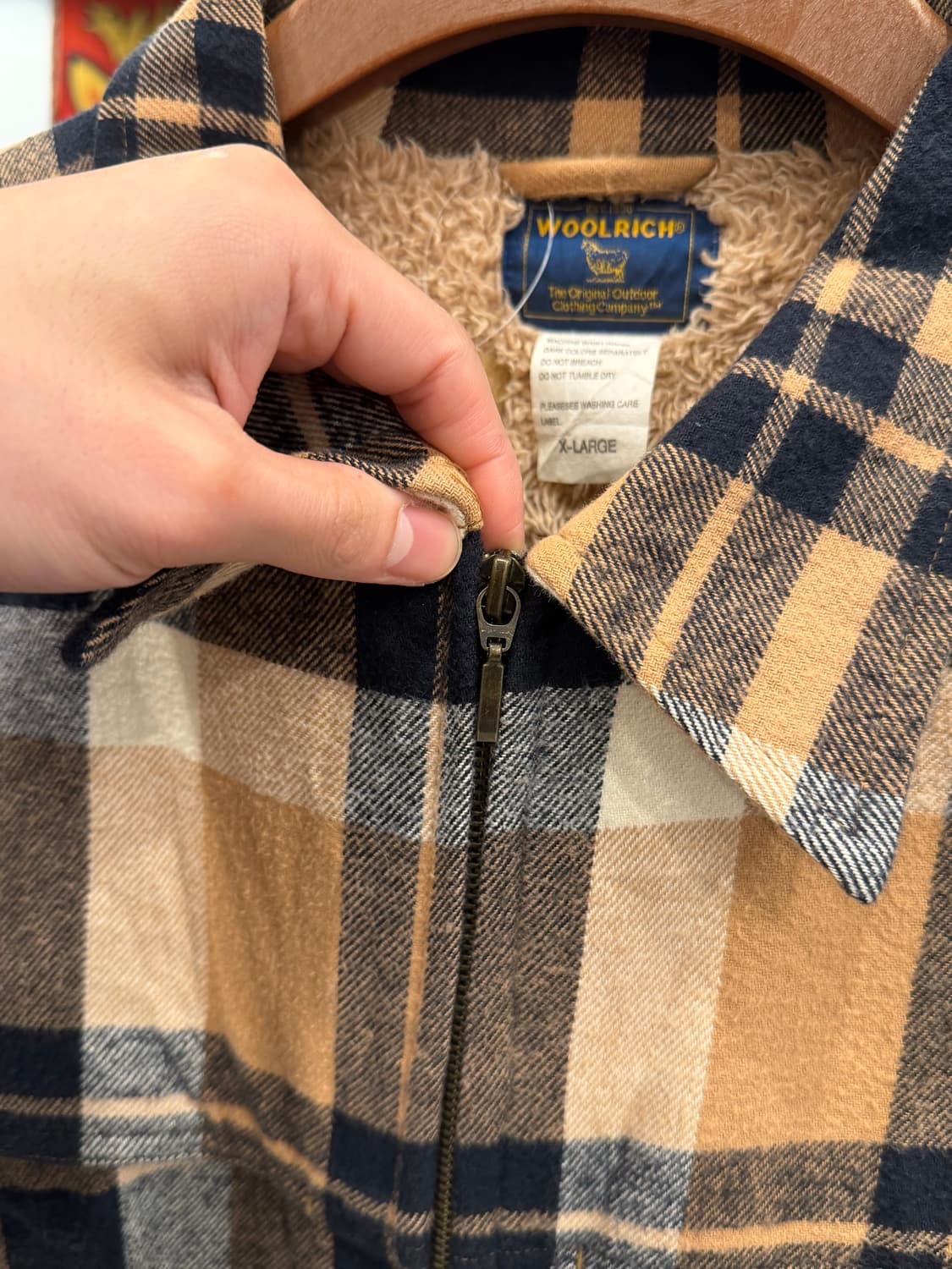 00s Woolrich 울리치 쉐르파 플란넬 체크 집업 자켓 상품이미지4