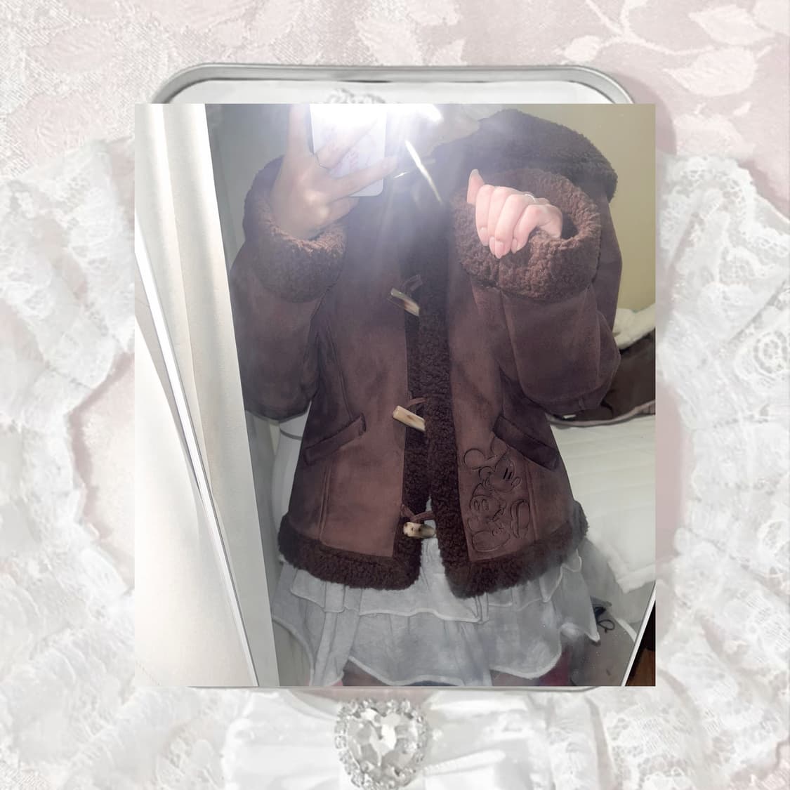 🪽핏 보장 ♡대대장 디즈니 정품 떡볶이 무스탕 상품이미지5