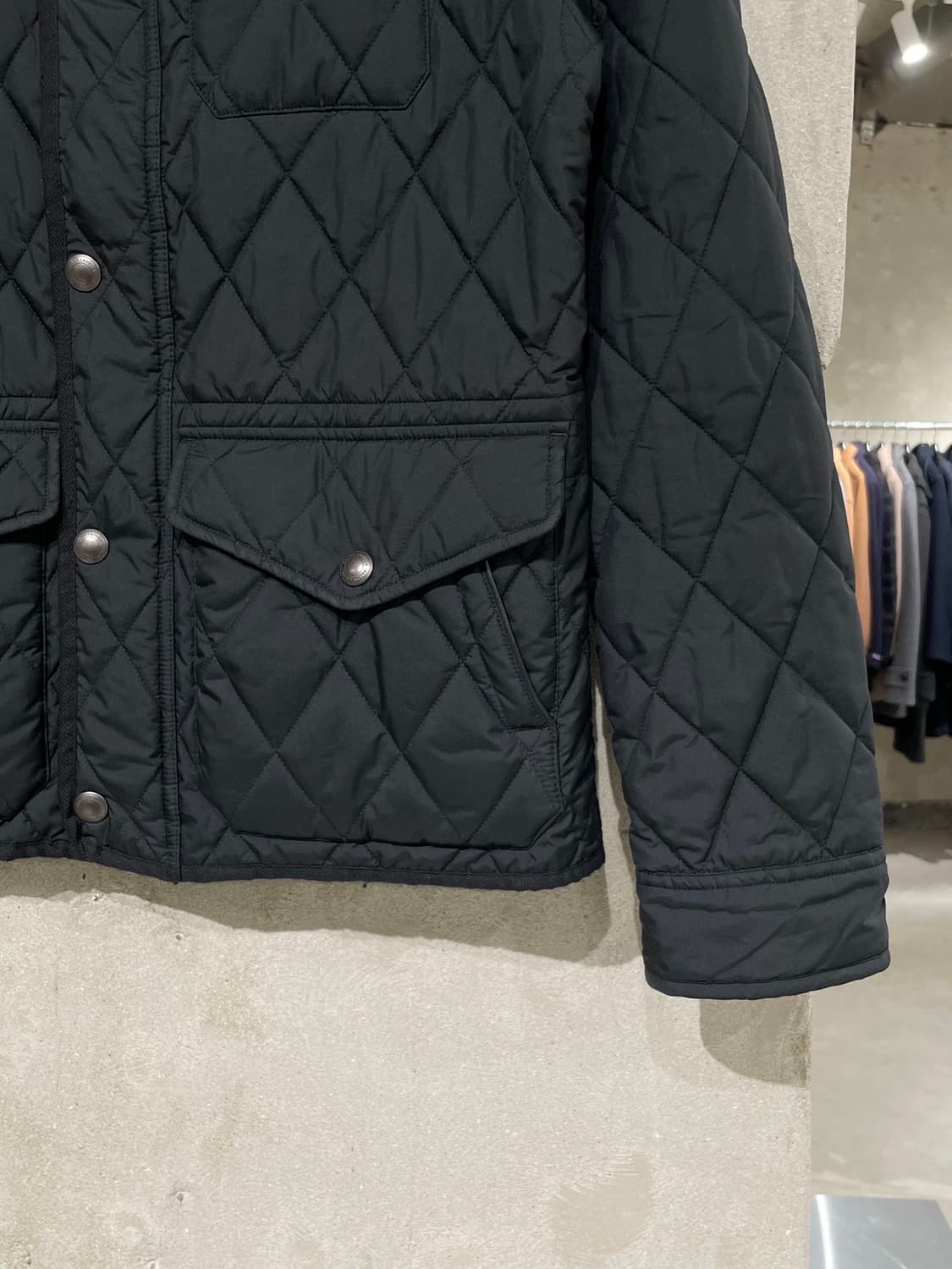 폴로 랄프로렌 블랙 스냅버튼 폴리에스터 퀼팅 자켓 상품이미지5