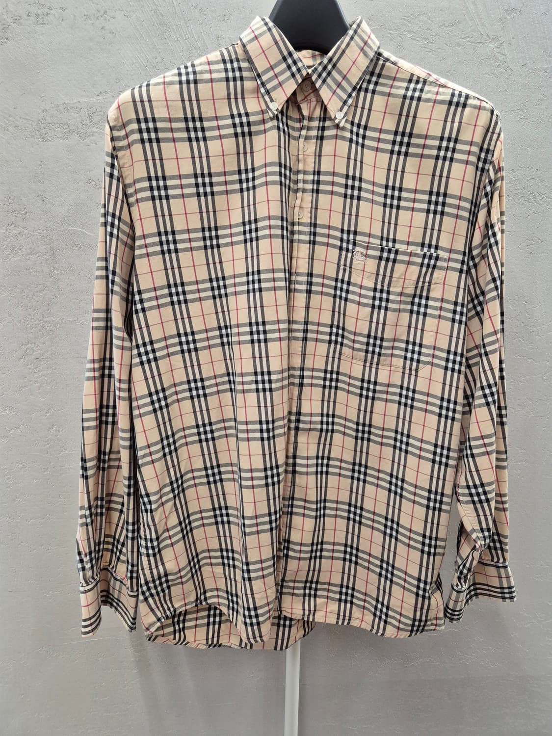 버버리 베이지&블랙 체크패턴 셔츠L 상품이미지2