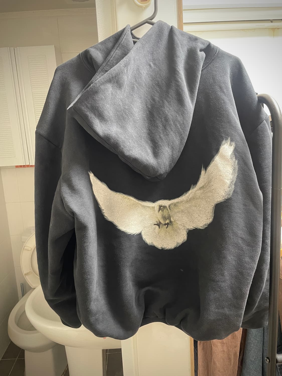 이지갭 발렌시아가 도브 후드 워시드블랙 XS 상품이미지1