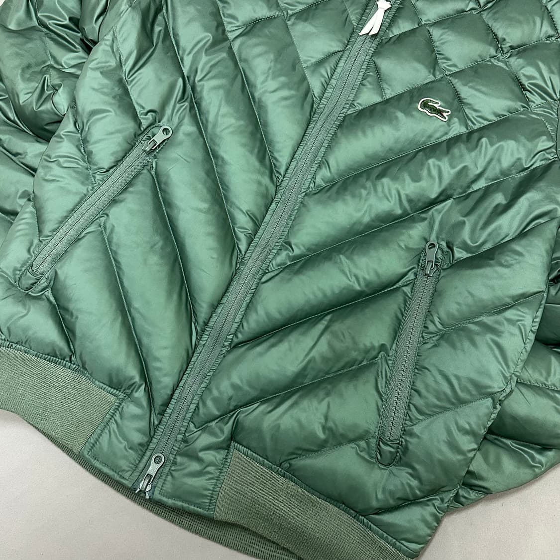 라코스테 카키 항공점퍼 패딩 42(M) 상품이미지5