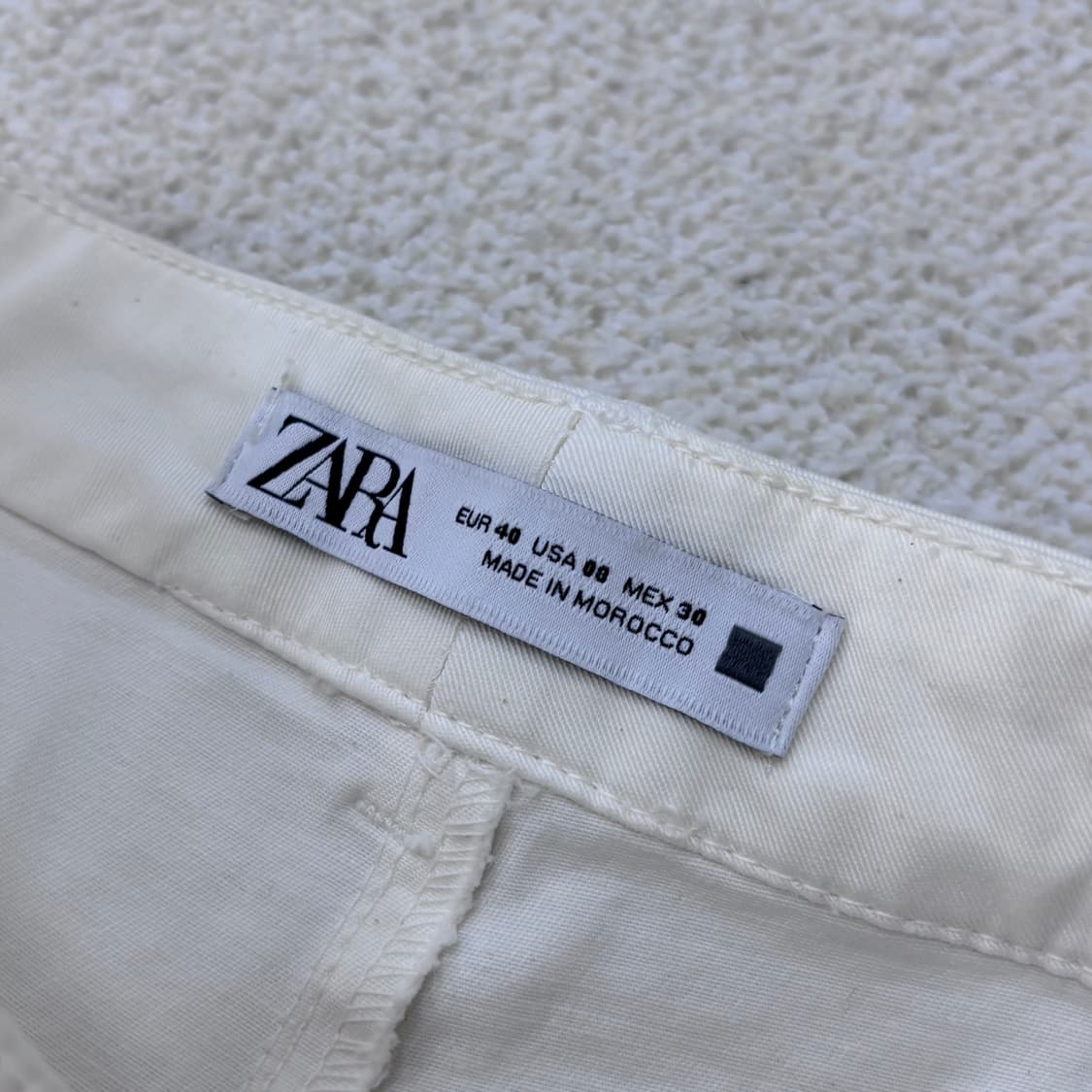 EU40 자라 화이트 청바지 0306E 상품이미지3