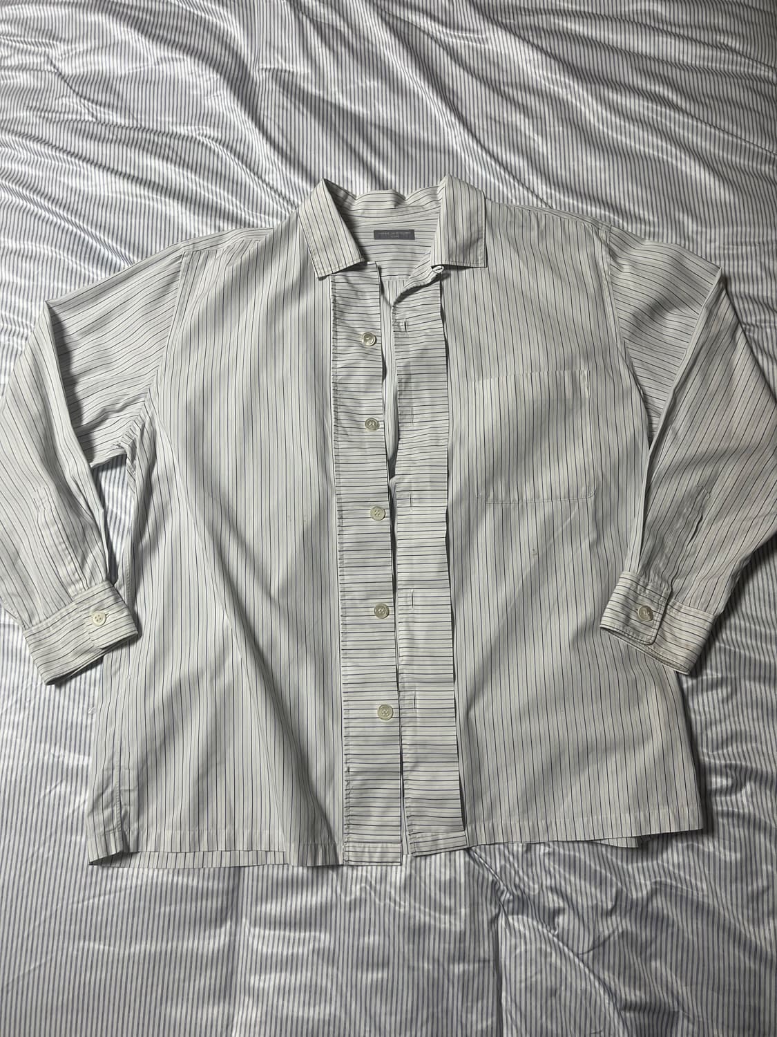 90s 꼼데가르송 옴므 다나카 오픈카라 셔츠 상품이미지1