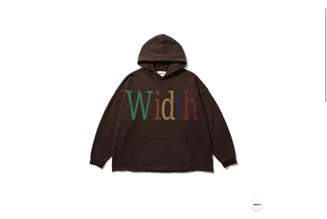 Width Print Hoodie - Brown 택포 상품이미지1