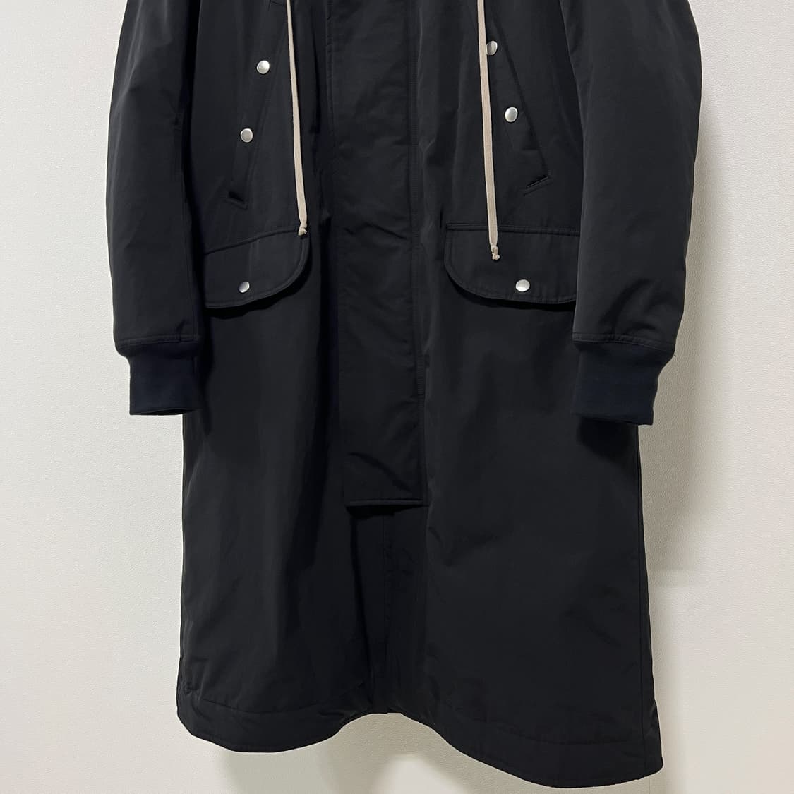 릭오웬스 17FW 다크쉐도우 후드 롱 파카 블랙 상품이미지5