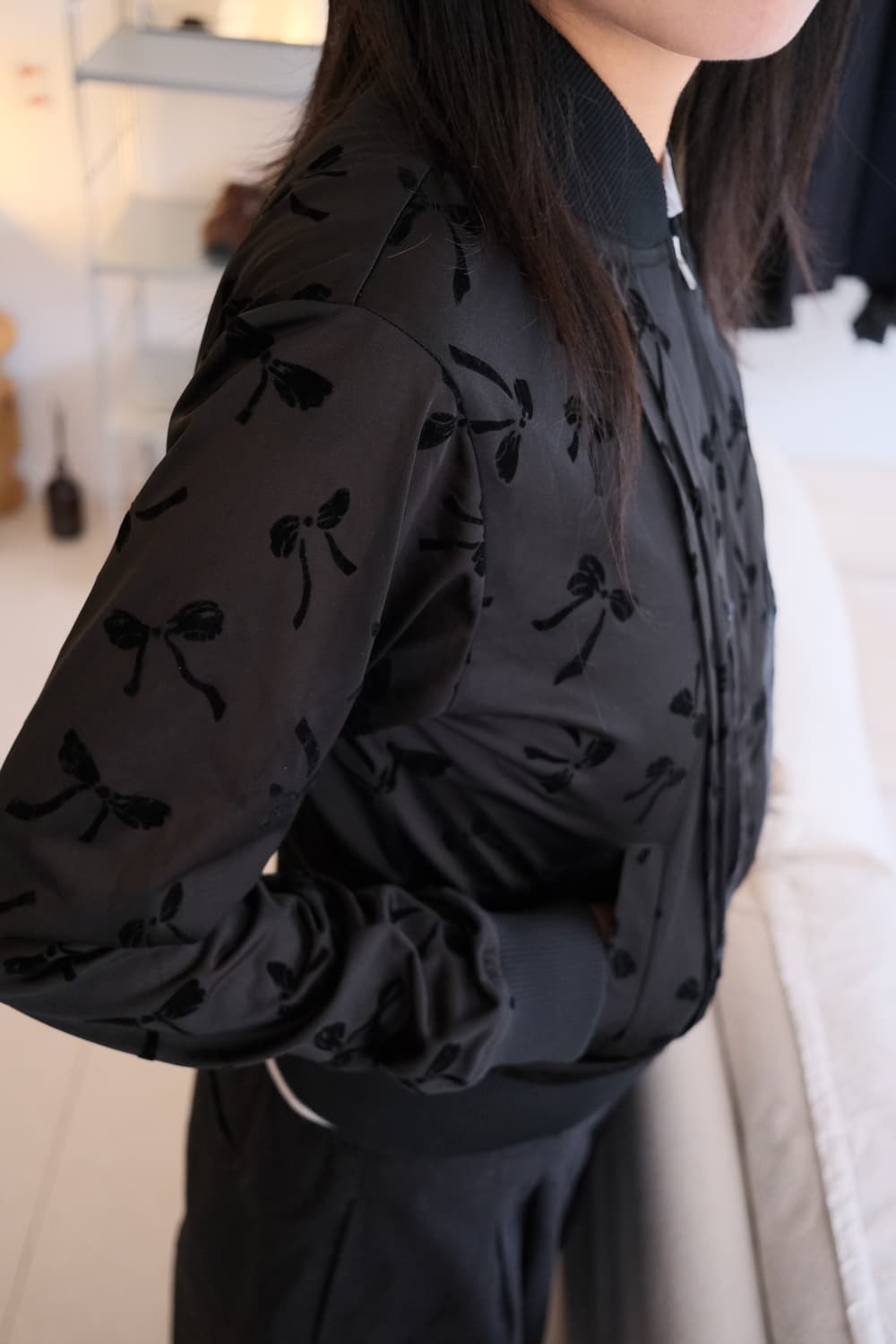 2002ss Ribbon sheer bomber jacket 상품이미지9