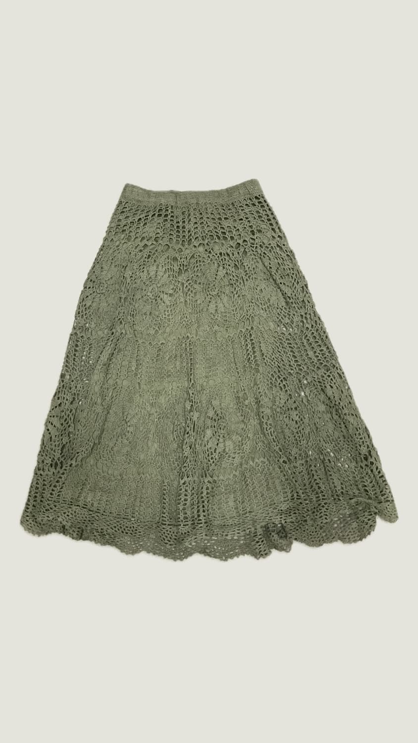 올리브 모리걸 코디 세트🍃 니트가디건+목폴라니트+크로셰 스커트 상품이미지5