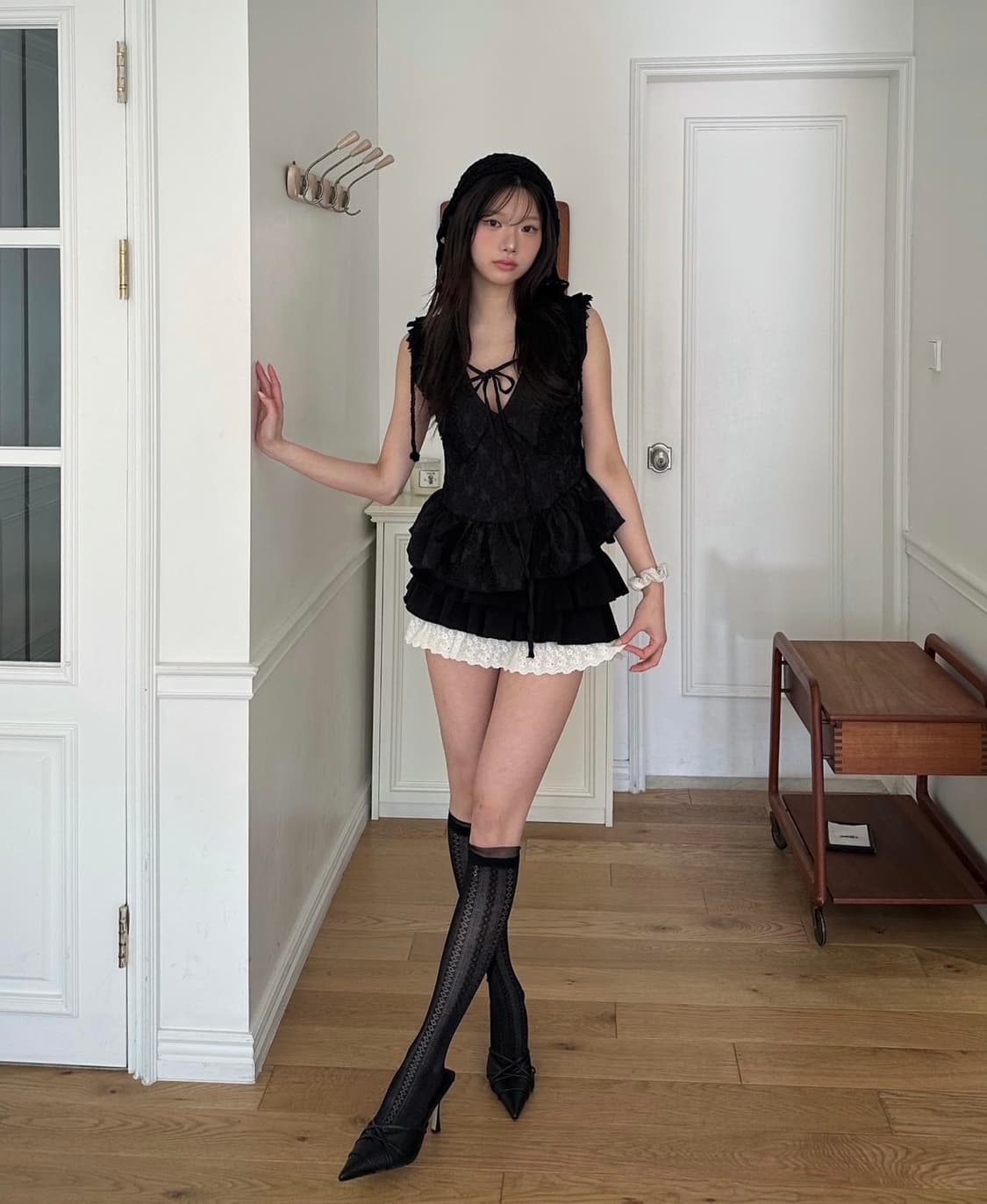 (공홈품절) 아리엘 프릴 레이스 블라우스 상품이미지3