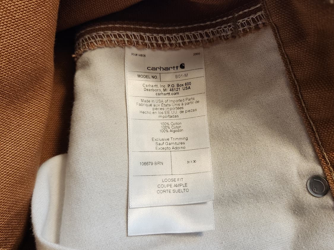 칼하트 B01 브라운 made in USA 상품이미지6