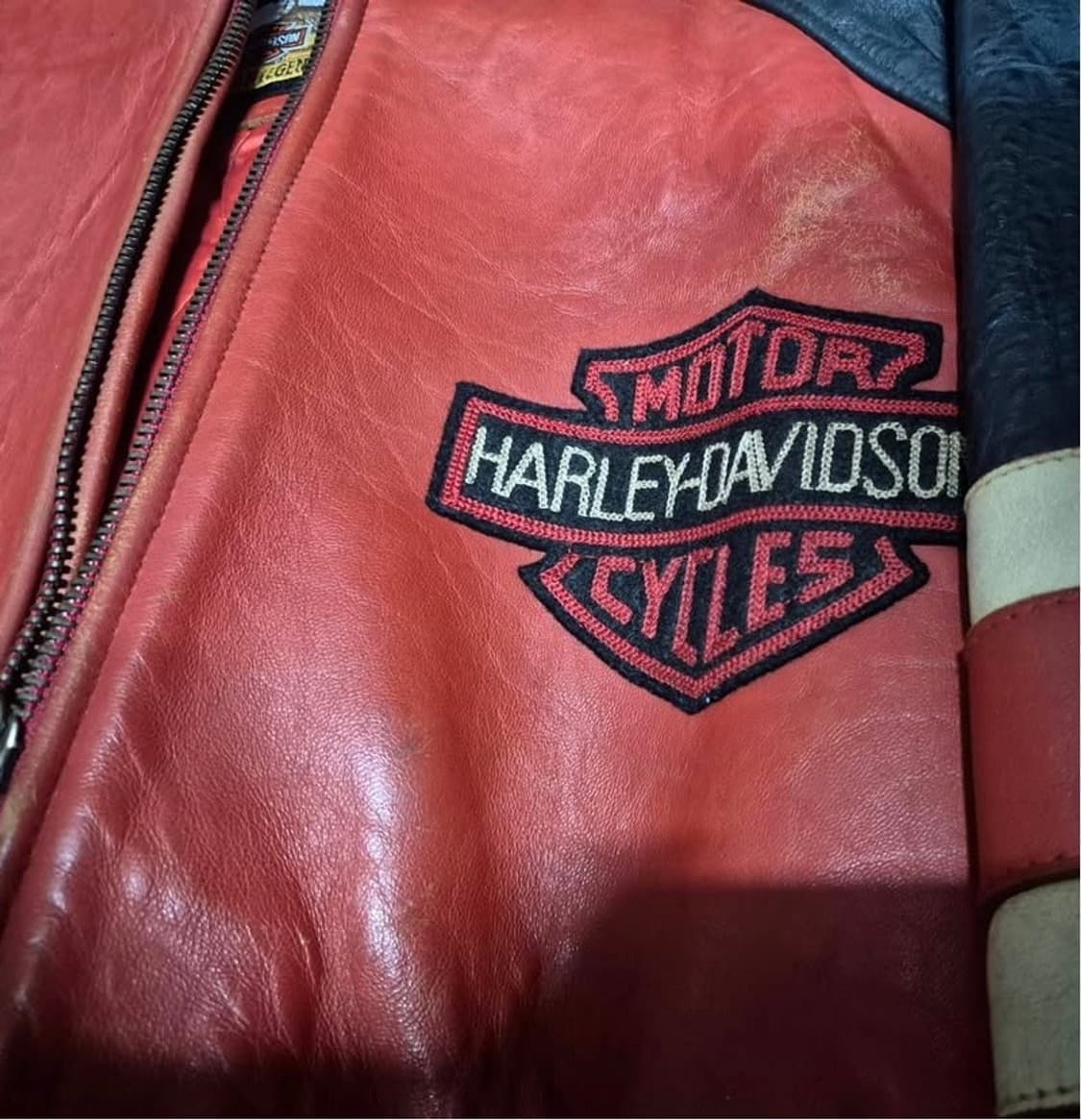 (희귀) 90's 할리 데이비스 그랜드 슬램 올드스쿨 레더 자켓 L 상품이미지4