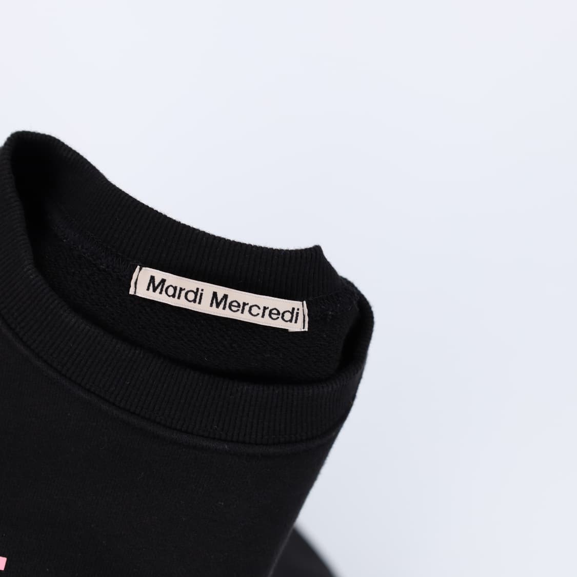 [F] 마르디 메크르디 오버핏 빅프린팅 맨투맨 스웻셔츠 블랙 3803 상품이미지6