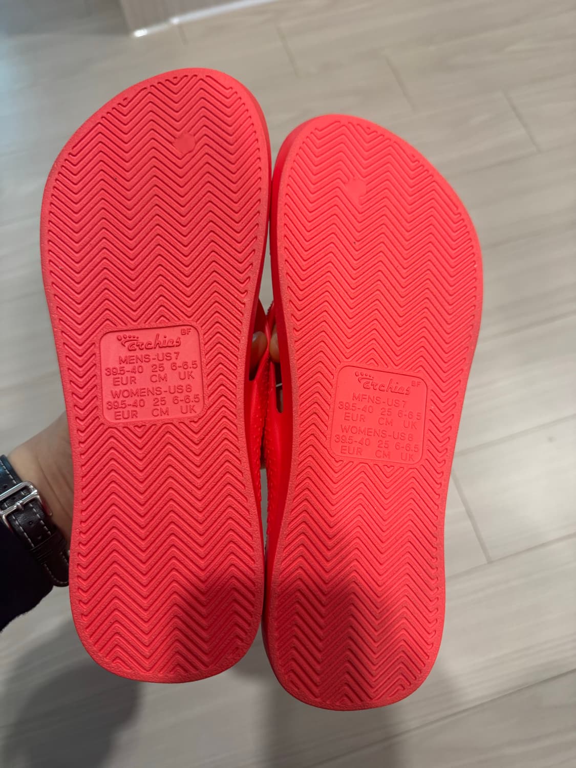 아치스 쪼리 플립플랍 코랄 m7w8 245-250 새상품 상품이미지3