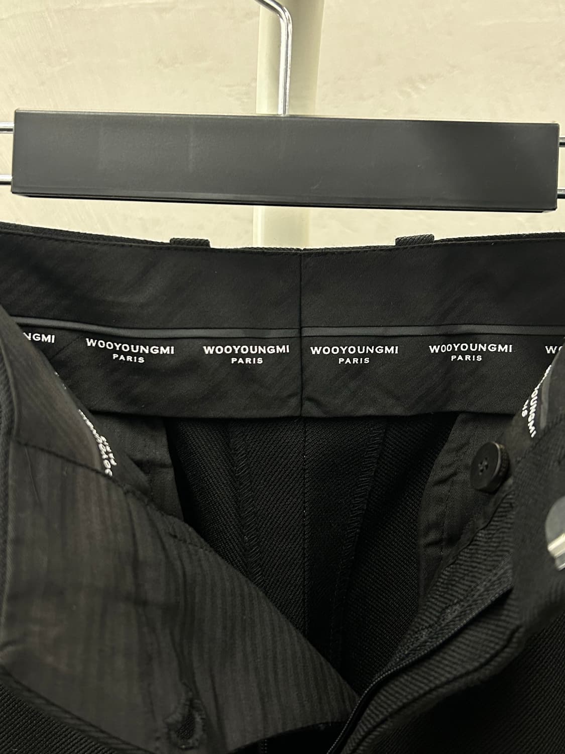 wooyoungmi 우영미 블랙 턴업 와이드 슬랙스 상품이미지5