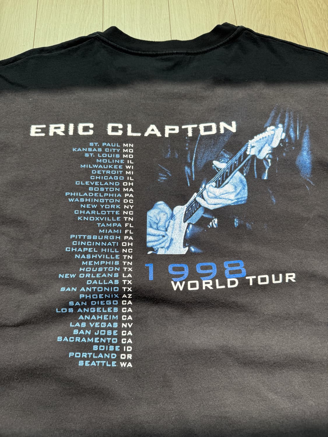 에릭 클랩튼 1998s 빈티지 투어 티셔츠 상품이미지4