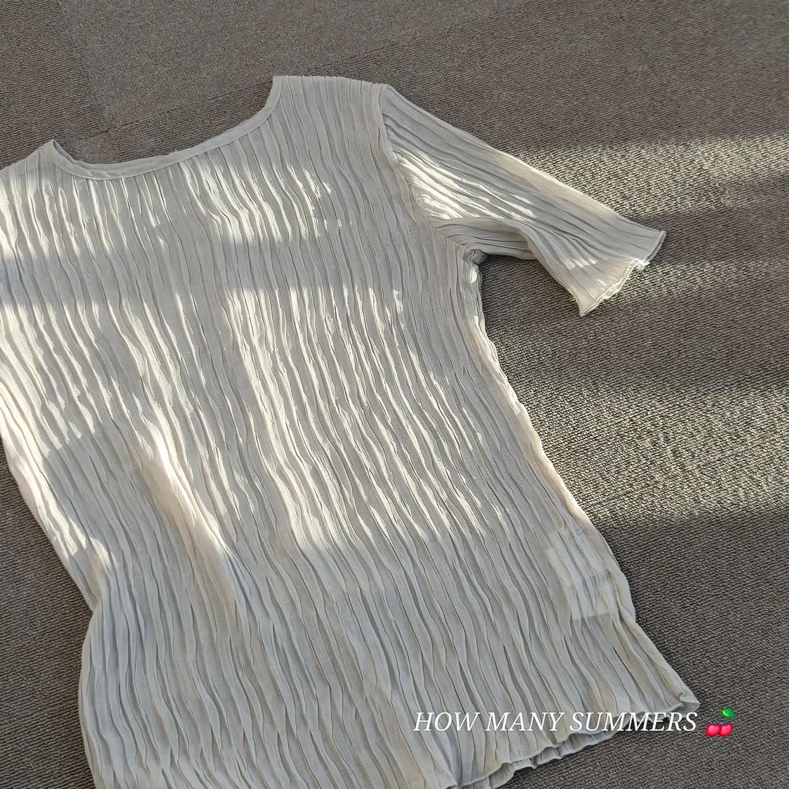 여름 반팔 주름 셔츠 상품이미지4