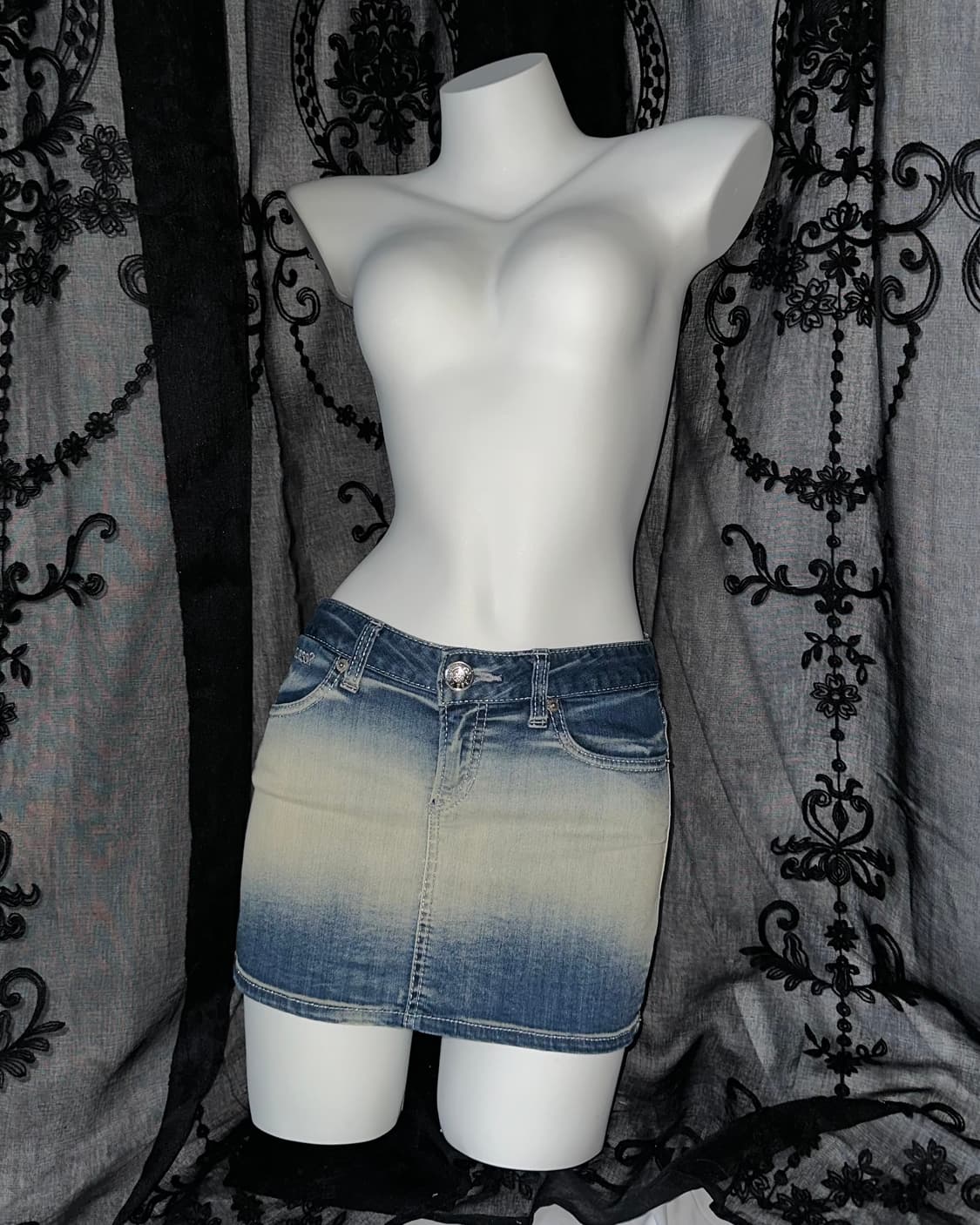 whitewashed denim skirt 상품이미지1