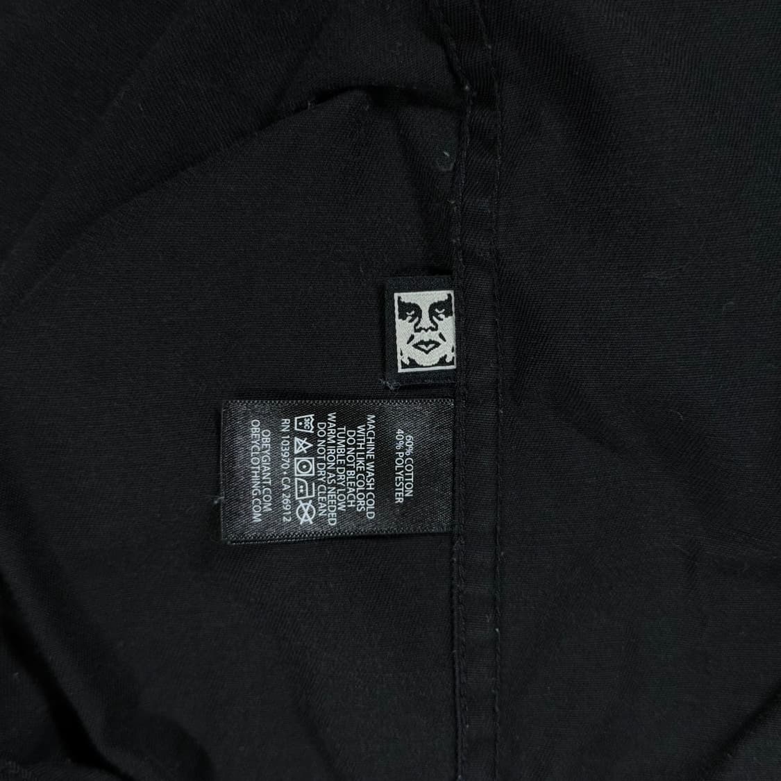 [F] 오베이 블랙 코튼 후드 아노락 반집업 긴팔티 상품이미지7