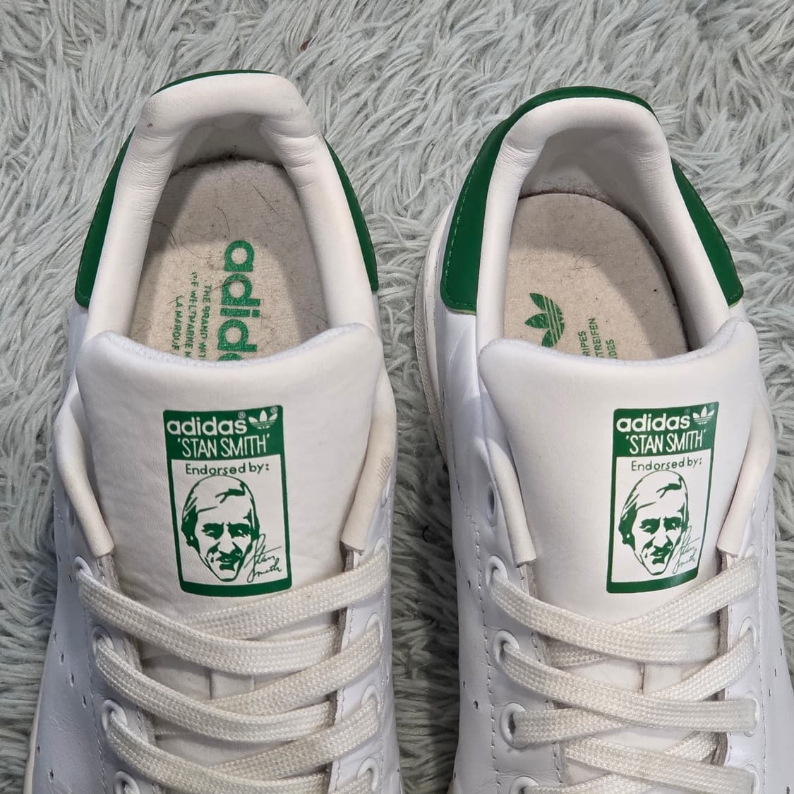 2q-2:아디다스 스탠스미스 오리지널 화이트 그린 (250)상태굿 상품이미지6