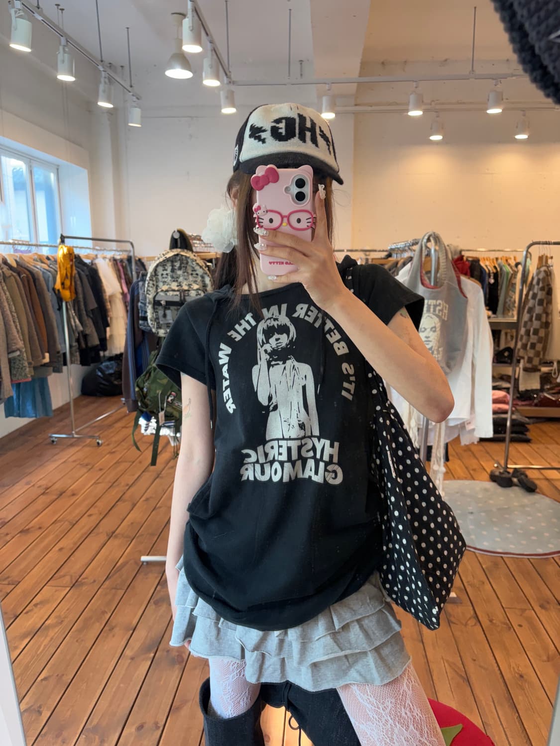 히스테릭글래머 반팔 후드 원피스 상품이미지1