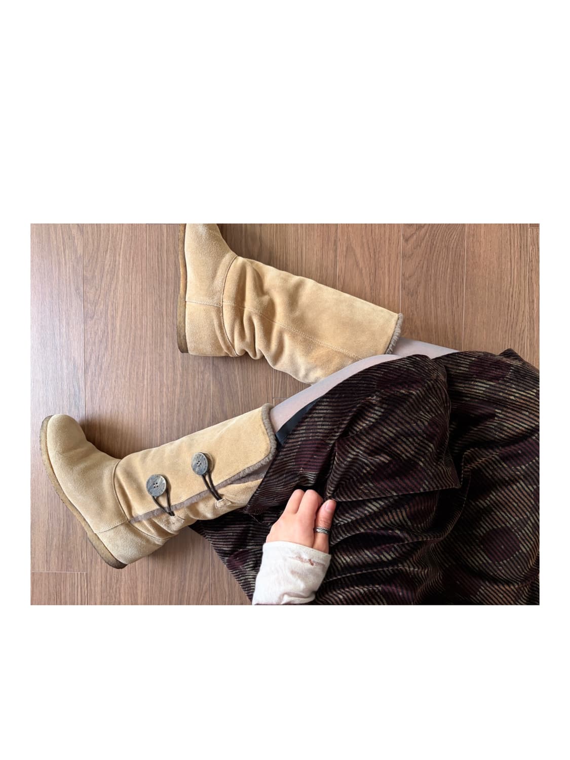 velour patterned skirt 상품이미지2