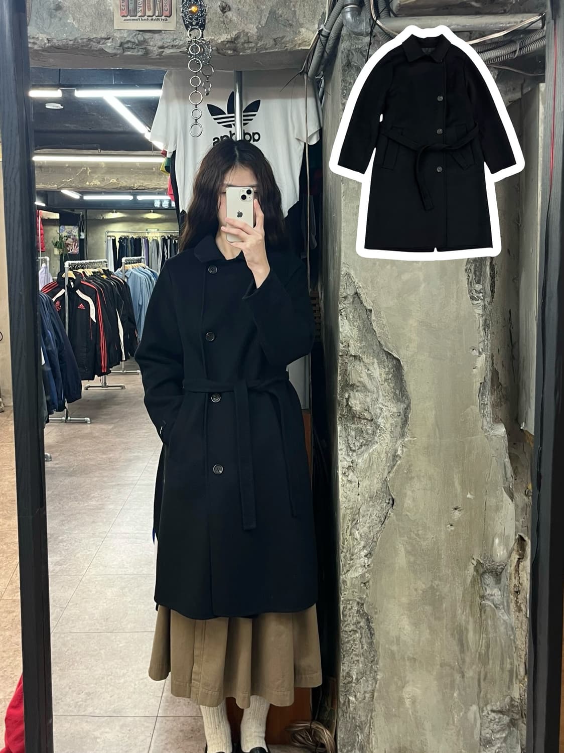 핸드메이드 울 코트 블랙 55 #csz2450 상품이미지1