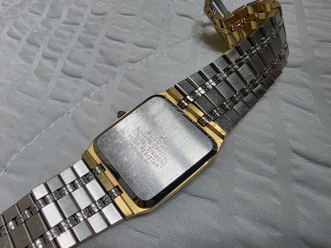 빈티지 부로바 슈퍼세빌 슈퍼쉐빌 탱크 금장 쿼츠 메탈 시계 BULOVA 상품이미지5