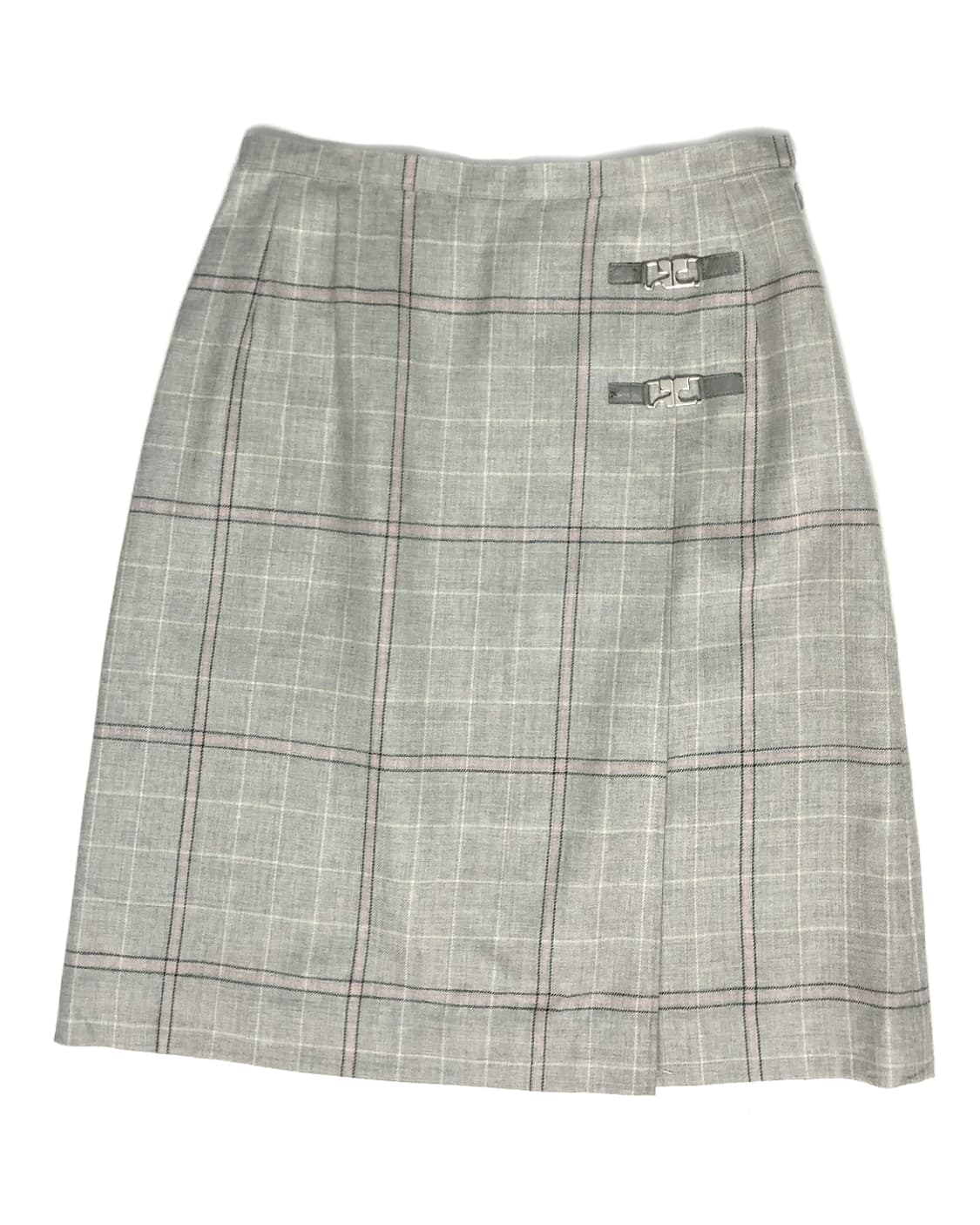 Courreges 체크 미디 스커트  상품이미지2