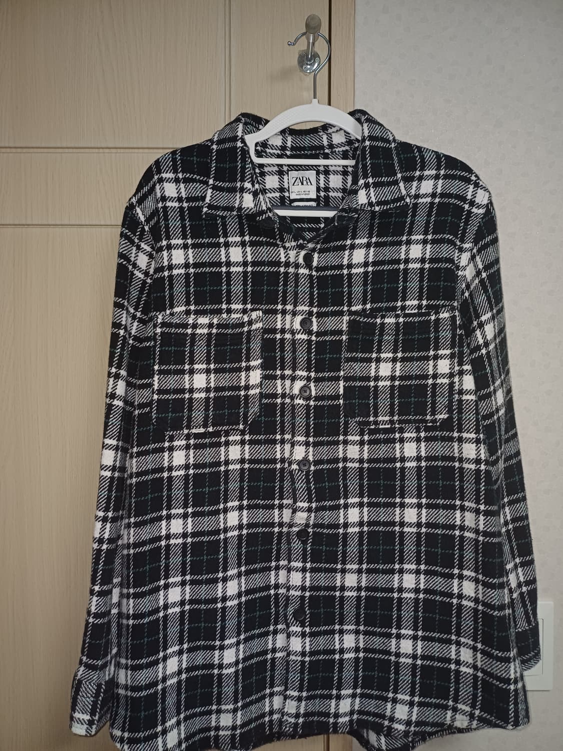 자라 체크 셔츠 자켓 L 상품이미지1