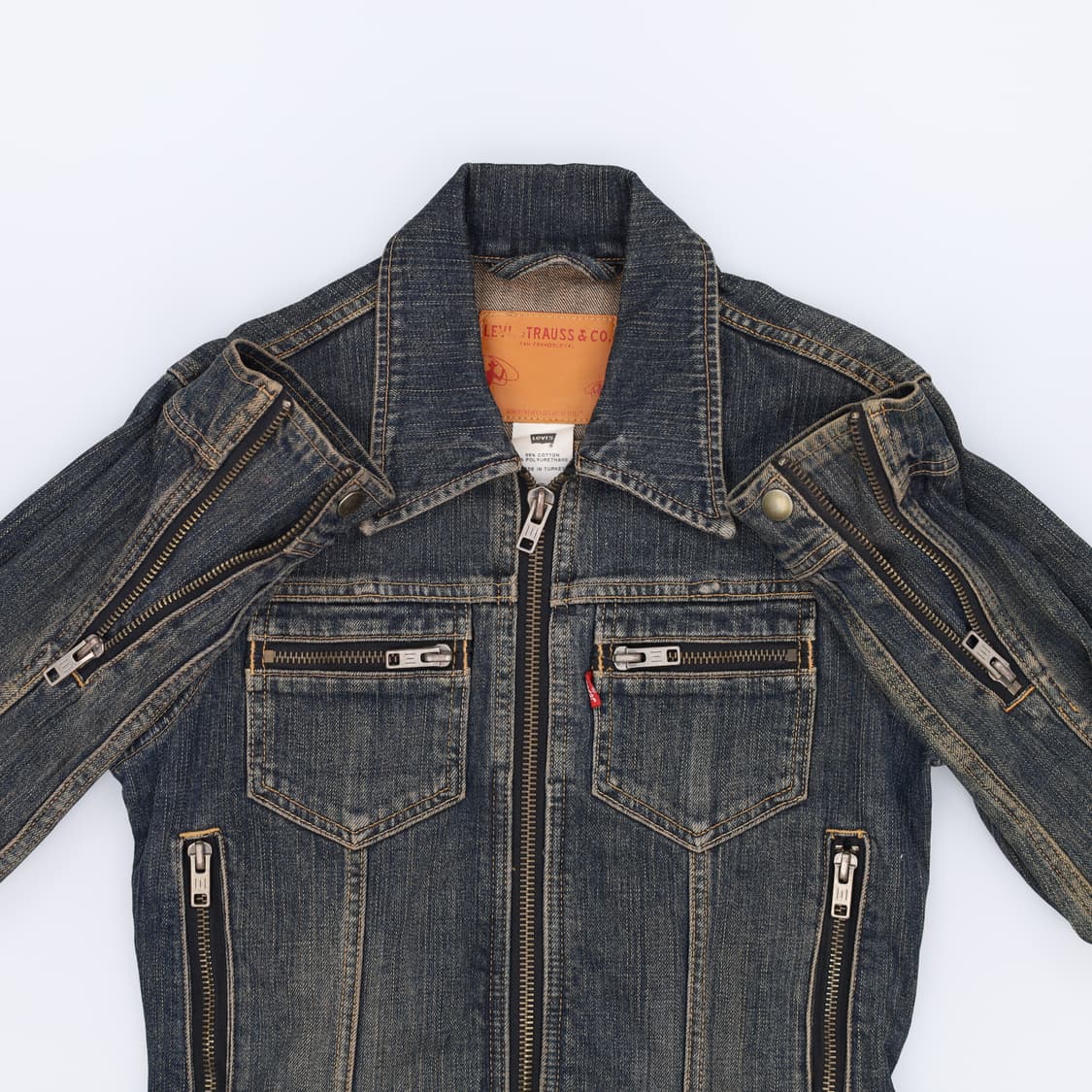 [M] 리바이스 여성 00s 데님 지핏 라이더 청자켓 N7015 상품이미지3
