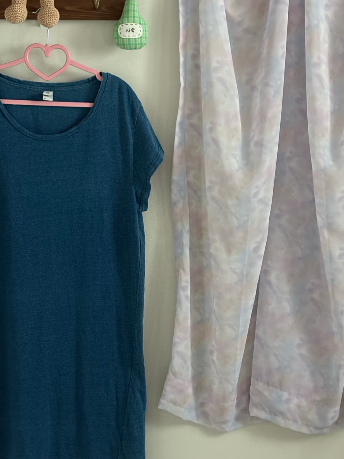 데님 면 원피스 상품이미지2